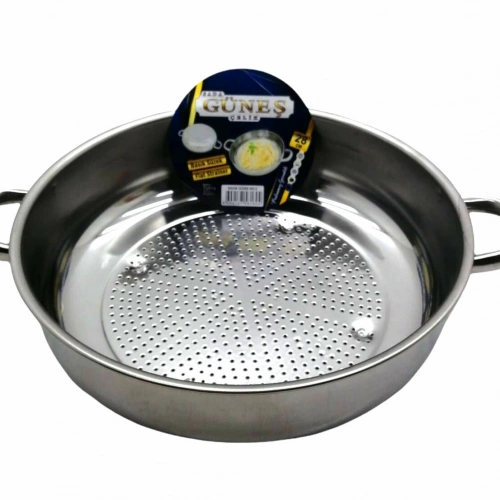 GÜNEŞ ( NO-2 ) ( 28CM ) ( BASIK ) SÜZEK METAL SÜZGEÇ ( KULPLU )*75