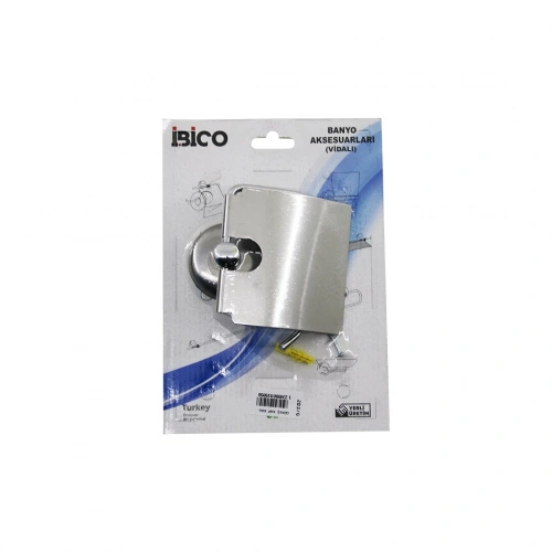 İBİCO BANYO BNY-203G ( GENİŞ KAPAKLI ) METAL ( WC KAĞITLIK ) ( VİDALI MONTAJ )*50