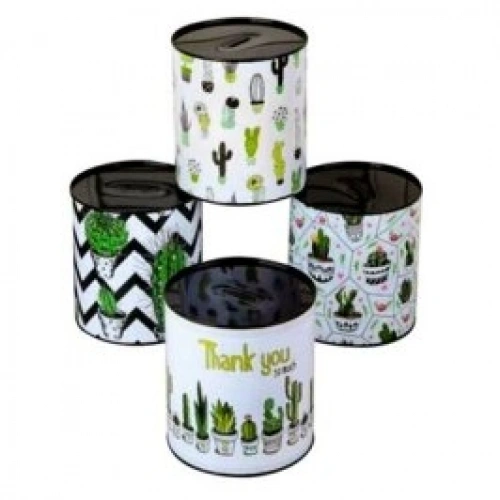 İBİCO ( BÜYÜK BOY ) ( Ç: 12.5CM & Y: 14.5CM ) METAL KUMBARA RESİMLİ*60=K