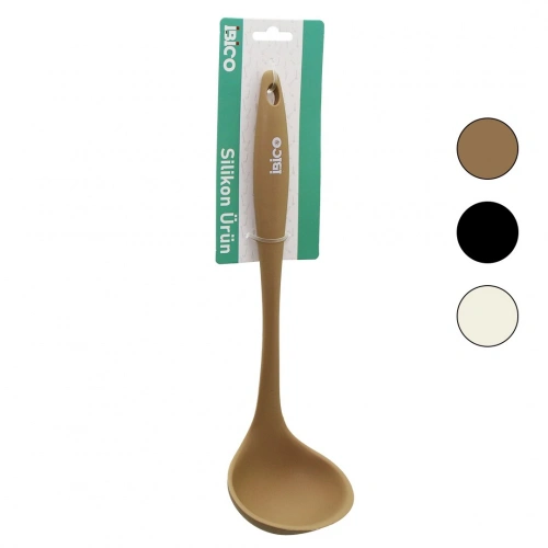 İBİCO İ22-038 ( BÜYÜK=70ML ) ( RENKLİ SİLİKON ) ( SERVİS ) ( KEPÇE ) ( SİLİKON SAPLI ) ( 28CM )*12X6