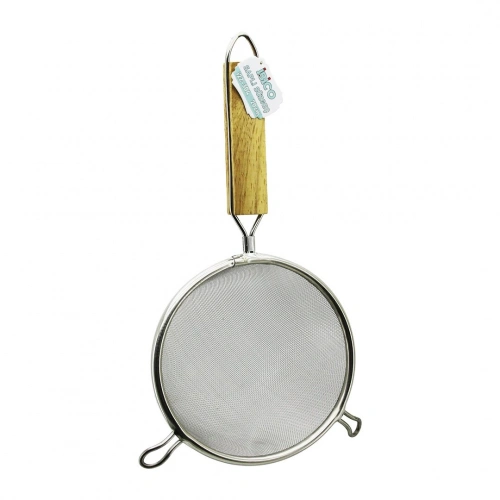 İBİCO İ22-304 ( 20CM ) ( 2 KULAKLI ) ( AHŞAP SAPLI ) TEL SÜZGEÇ ( METAL ÇERÇEÇEVE ) ( SAP: 14.5CM )*10X24