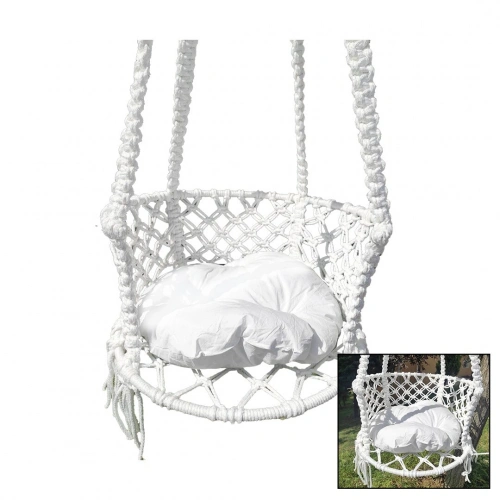 İPEK HAMAK ( DAVUL SALINCAK ) ( MİNDERLİ ) ( ÇAP:60CM ) ( 150KG.TAŞIMA KAPASİTESİ ) ( 1-ASMA HALATI & 1-ÇELİK DUBEL )*1