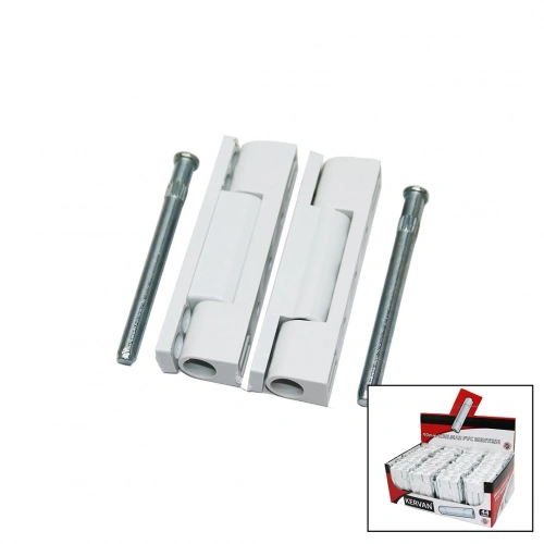 KERVAN ( 2 PCS & PLASTİK ) ( BEYAZ & 90MM ) PVC ( KAPI ) MENTEŞE*44X8