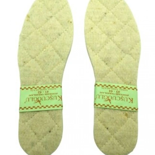 KUŞCUOĞLU KÇ-600-27003 ( DİKİŞLİ ) ( BEYAZ & ERKEK ) YÜN KEÇE ( 41-42-- 43-44)*12X72