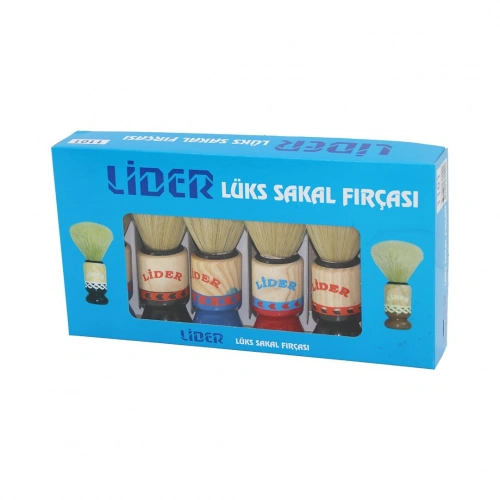 LİDER-1101 LÜKS SAKAL FIRÇASI ( AHŞAP RENKLİ SAPLI )*6X60