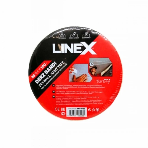 LINEX BNL-48100 ( 48MMX100YARDS ) DERZ BANDI BANT ( KULLANIM ALAN= ALÇIPAN BİRLEŞİM NOKTASI & SIVA ÇATLAK & DERZ BOŞLUK KAPAT )*24