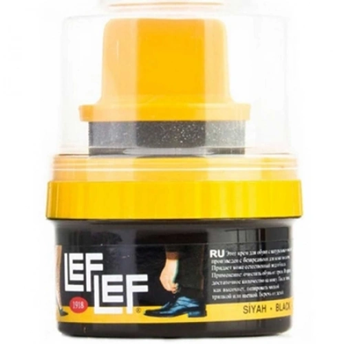 NURİ LEFLEF ( HAZIR ) ( CİLALI SÜNGERLİ ) ( SİYAH ) KREM AYAKKABI BOYASI 60ML*12X6