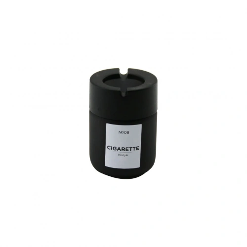 QLUX C-00549 ( 212CC ) ( SİYAH CAM ) KÜLLÜK ( SİYAH PLASTİK KAPAK ) ( ( NO-08 CIGARETTE & KÜL TABLASI )*20=K