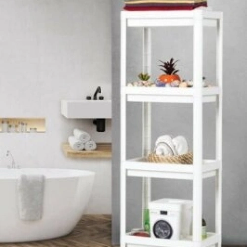 SHELF UNİT MAGGİE OMBEG OM-1016-0530-0251 ( 4 ( ÇUKUR ) RAFLI & BEYAZ ) ( DİKDÖRTGEN ) RAF ÜNİTESİ PLASTİK*6