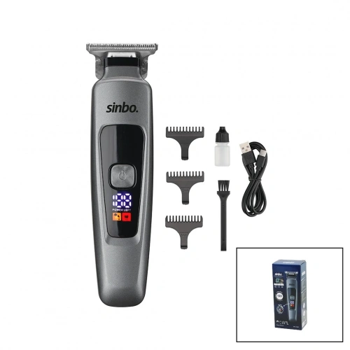 SİNBO SHC-1910 ( USB ŞARJLI & LCD GÖSTERGELİ ) SAÇ & SAKAL KESME TRAŞ MAKİNESİ ( İKİ FARKLI HIZ & 150 DK. ÇALIŞMA SÜRE )*24