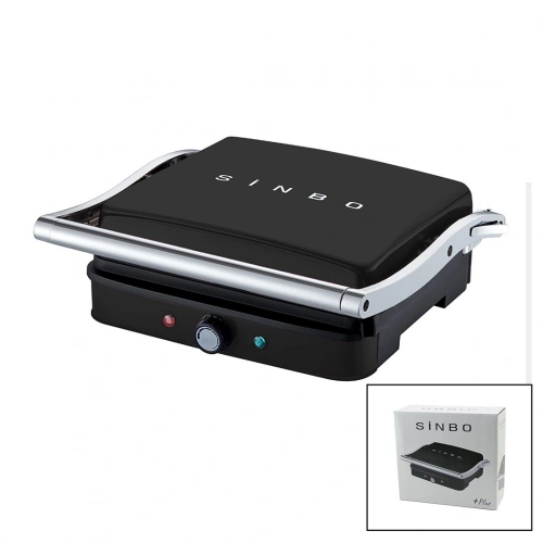 SİNBO SSM-2571 ( SİYAH ) IZGARA VE TOST MAKİNESİ ( AYARLANABİLİR ISI ) ( 180° AÇILABİLİR ÜST GÖVDE )*4
