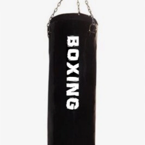 STRESSBOKS ( 70X25 = ORTA BOY ) BOKS TORBASI ( ZİNCİRLİ ASKI ) ( KUM=KUMAŞ & DERİ PARÇALARI )*1