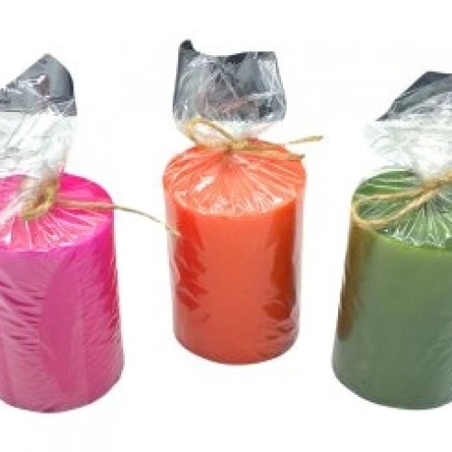 TAKOZ-005 ( SİLİNDİR RENKLİ ) ( KÖPÜK & ORTA BOY ) MUM*24=K