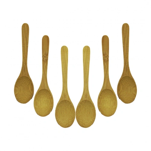 TATA BAMBOO & WOOD DMR-8467 ( 6PCS & OVAL ) AHŞAP BAMBU ( ÇAY KAŞIK ) SETİ*500