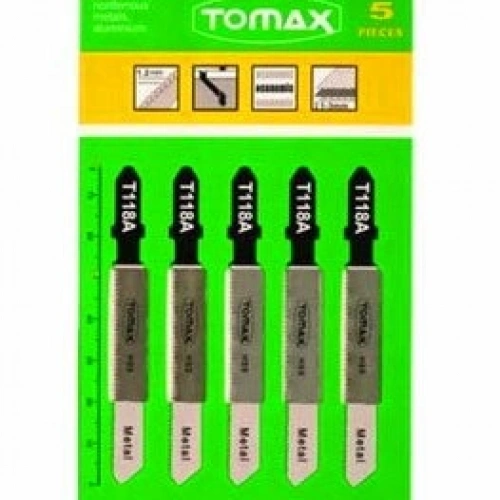TOMAX T-118A ( METAL ) ( 5PCS ) DEKOPAJ BIÇAK DEKOBAJ ( HSS ) ( 1.2MM TESTERE ) ( 1-3MM KALINLIK KESİCİ )*5X1
