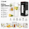 BAROTTİ DMR-9795 ( CAM KAPAKLI & DÜZ ) CAM SÜRAHİ & BOROSİLİKAT ( 1200ML )*12=K