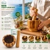 BELLA HOUSE K-0521 ( AHŞAP BAMBU & ÇİZGİLİ ) HAVAN ( SARIMSAK DÖVECEK ) ( Ç: 8CM--D: 7CM--Y:10.5CM ) ( FİLELİ AMBALAJ)*80