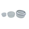 CRYSTAL WARE F-402 ( 3PCS SET ) ( YUVARLAK & 4750ML ) SAKLAMA KABI ( MİKA & KRİSTAL PLASTİK ) ( 350ML & 1300 & 3100ML )*12=K