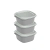 DÜNYA DP-31273-999 ( KARE ) ( 3PCS = 2200ML ) EASY KEEP SAKLAMA KABI ( RENKLİ PLASTİK & ŞEFFAF KAPAK )*12=K
