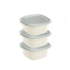 DÜNYA DP-31273-999 ( KARE ) ( 3PCS = 2200ML ) EASY KEEP SAKLAMA KABI ( RENKLİ PLASTİK & ŞEFFAF KAPAK )*12=K