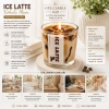GÜL MUM CANDLE ( LATTE & CAM BARDAK ) ( KAHVE ) KOKULU MUM*12X4