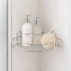 KRT-1148 EKO-01 ( TEK KATLI & ÜÇGEN ) ( KROM ) ( METAL ) BANYO KÖŞELİK & DUŞKABİN RAF*50