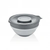 QLUX L-00960-2 ( 2İN1 ) ( KATLANABİLİR ) ( KAPAKLI ) MİKSER KABI ( SİLİKON & PLASTİK ) ( GRİ ) ( 3250ML )*8=K