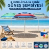 SKYBELT SKY-121 ( 170CM SAPLI ) ( ÇAP: 85*85CM ) ( DÜZ - KARIŞIK RENK ) PLAJ ŞEMSİYESİ ( 8 TELLİ & FIBERGLASS ) ( POLYESTER KUMAŞ )*24=K