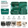 TOOLS MAN ( 216PCS ) LOKMA SETİ ( LOKMA & SOKET & BİTS ADAPTÖR & 3AD.CIRCIR KOLU ) ( PLASTİK ÇANTALI )*4