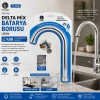 TUDOR TDR-286 ( KUĞU ) ( EVYE & LAVABO ) UZUN DELTA MİX BATARYA BORUSU ( KROM KAPLAMA & VAKUMLU & SÜZGEÇLİ UÇ)*50