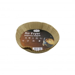 YAKUT-11583 (25PCS) (BÜYÜK=TABAN 19.5CM-AĞIZ:25CM) (TABAK MODEL) (YUVARLAK) AİR FRYER PİŞİRME KALIP (KAĞIT) (200℃DYNKLI)*150