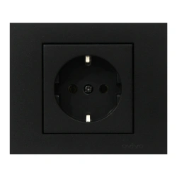 ATOM ( SİYAH ) TOPRAKLI PRİZ*12X10