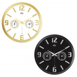 GALAXY PREMİUM 705-A-2-K-1-G-2 TERMOMETRELİ ( ISI & NEM ÖLÇER ) KABARTMA RAKAMLI DUVAR SAATİ*10