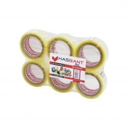 HASBANT ( ŞEFFAF ) ( FLEX HOTMELT ) ( 45MMX100MT ) KOLİ BANTI*6X12