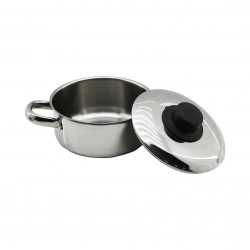 İBİCO K22-011 ( 14CM ) ( METAL KAPAK ) ( MİNİ)  ÇELİK TENCERE*50