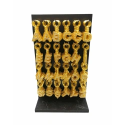 KRT-1069 ( ALTIN TAŞLI & HARFLİ ) ANAHTARLIK ( STANDLI )*288X2