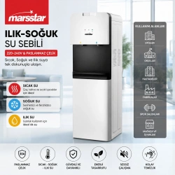 MSWD-100 (220-240V & PASLANMAZ ÇELİK) SU SEBİLİ (SICAK & SOĞUK & ILIK)*1