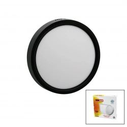 NİSALUCE EPL-18SÜ EPL-018YSU/S (18W) (SİYAH METAL KASA) (SIVA ÜSTÜ) (YUVARLAK) LED SLİM PANEL (20.5CM)(1260LM)(BEYAZ)(30.000 SAAT)*20