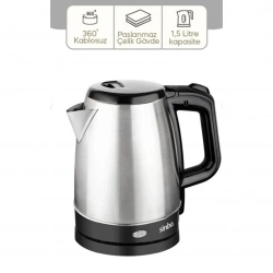 SİNBO SK-8015 ( ÇELİK ) KETTLE 1.7LT ( GİZLİ REZİSTANS & KABLOSUZ )*8