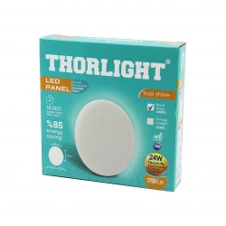 THORLIGHT S-224 (24W) (16.8CM) (BEYAZ) LED PANEL (SIVA ALTI AYARLI MANDALLI) (6400K & 1750LM & 18000 SAAT & 2835 SMD)*21
