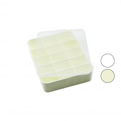 TİMEX TİM-190 ( 15 BÖLMELİ ) ORGANİZER ( PLASTİK=BEYAZ-KREM ) ( ŞEFFAF KAPAKLI ) ( 23 X 30 X 7CM ) ( ÇOK AMAÇLI KULLANIM )*24=K