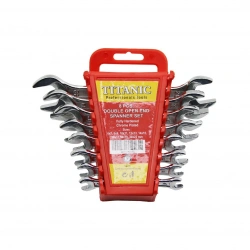 TITANIC TOOLS (8PCS) (6-22MM) AĞZI AÇIK ANAHTAR TAKIMI ( PLASTİK STAND TAŞIMA APARATLI )*4X1