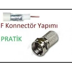 ULBAY ULB-001-F100 ( EF ) ( VİDA ) ( 100PCS ) UYDU KONNEKTÖR*1X100