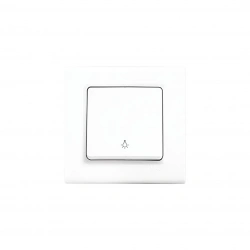 VİKO-91400003 LİNNERA S ( LIGHT ) TEKLİ ANAHTAR ( BEYAZ ) ( ÇERÇEVELİ )*12X10