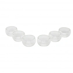 YAKUT-9997 ( 6PCS ) ( DÜZ CAM ) ( ÇİFT CİDARLI ) SOSLUK & LOKUMLUK ( 50 ML )*24=K