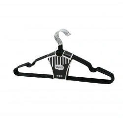 YAKUT ( SİYAH ) ( 10PCS ) ( SİLİKON KAPLAMALI ) METAL ELBİSE ASKISI*50