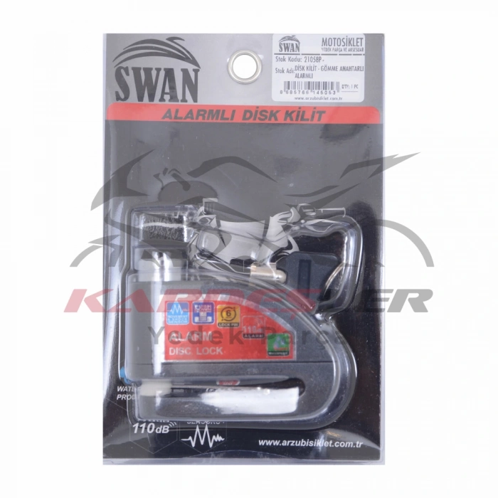 DİSK KİLİT - GÖMME ANAHTARLI - ALARMLI