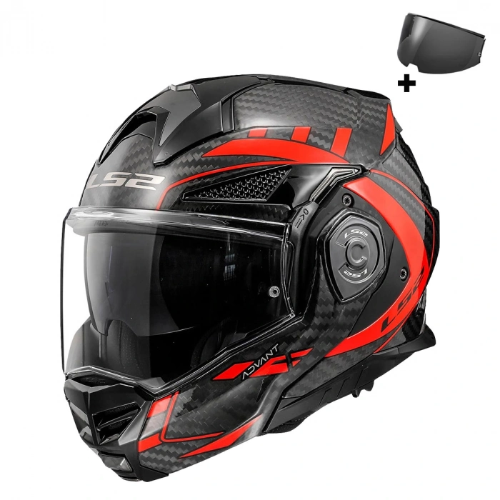 LS2 ADVANT X KARBON FUTURE KIRMIZI KASK
