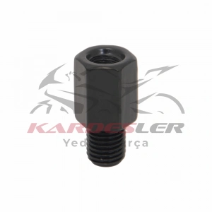 AYNA ADAPTÖRÜ [10 ADET] [ÜST 8MM DÜZ DİŞ - ALT 8MM DÜZ DİŞ] [SİYAH]