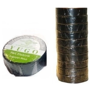 YUGO İZOLE BANT SİYAH ( 10MT - 19MM )